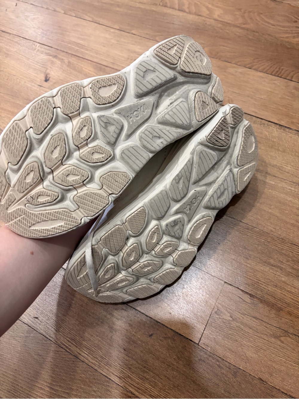 Hoka Women's Cream/Beige Athletic Running Shoes - Picture 4 of 4